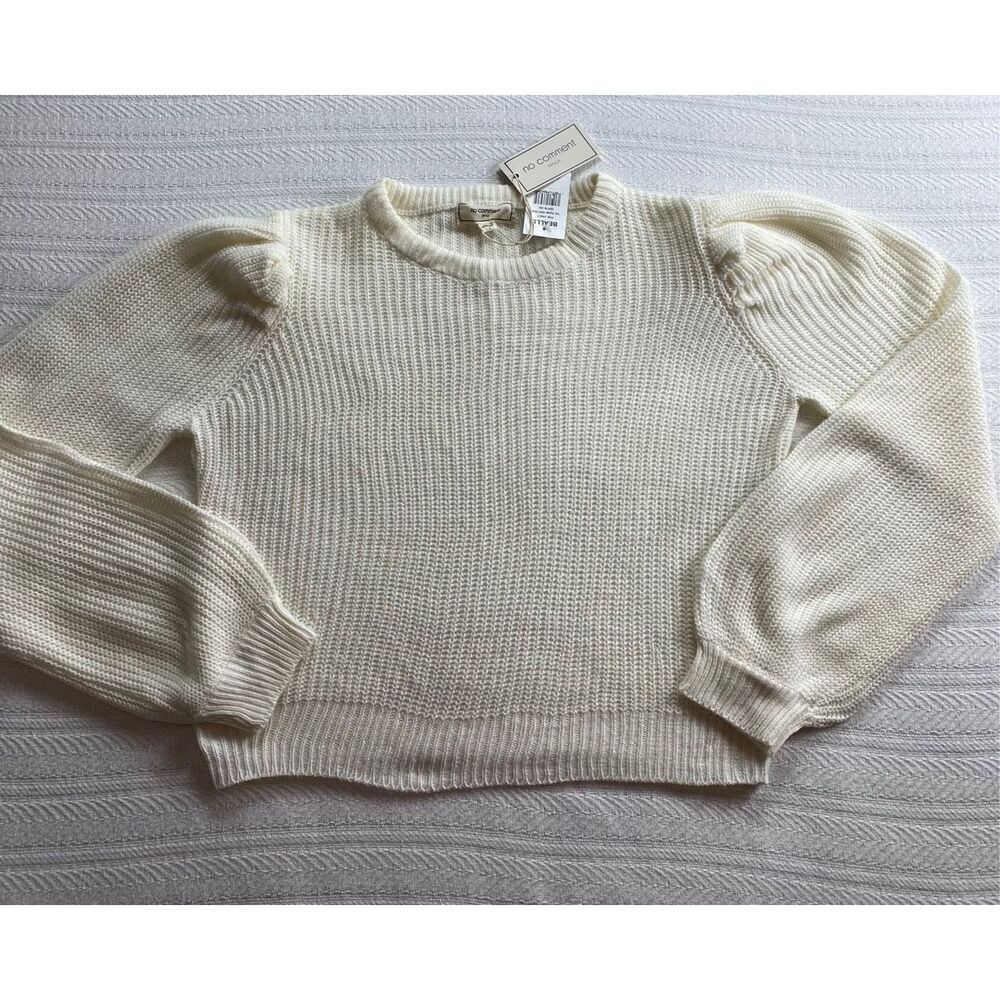NO COMMENT Junior Large Cream Sweater
